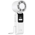 Mini Ventilador G-TiDE FH02 5 Pás Recarregável com Carregador Portátil - Branco