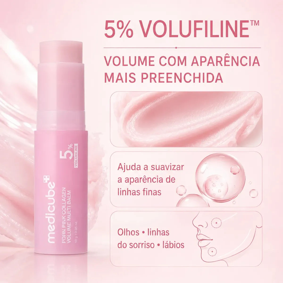 Medicube Pdrn Pink Collagen Balm Stick Anti-idade 10g