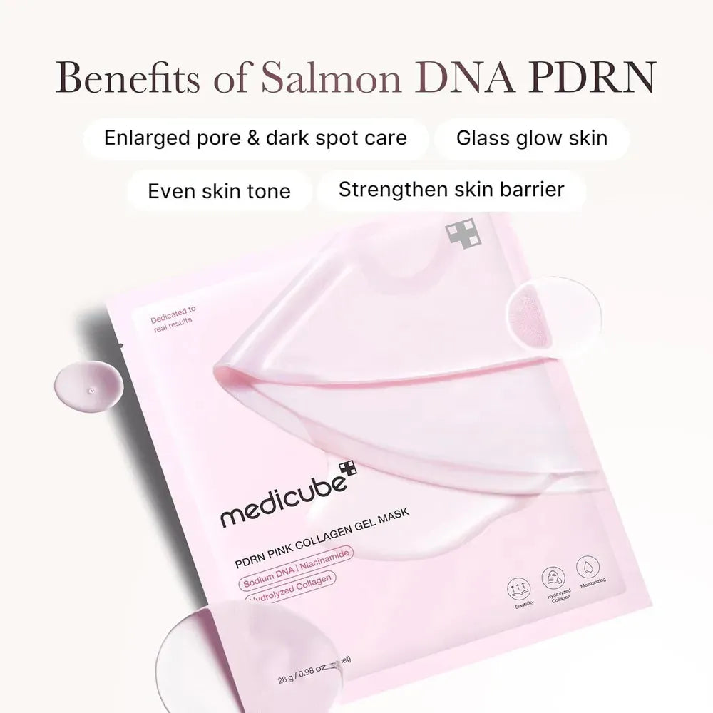 Máscara Colágeno Medicube Pdrn Rosa Hidratante Coreana 4unit