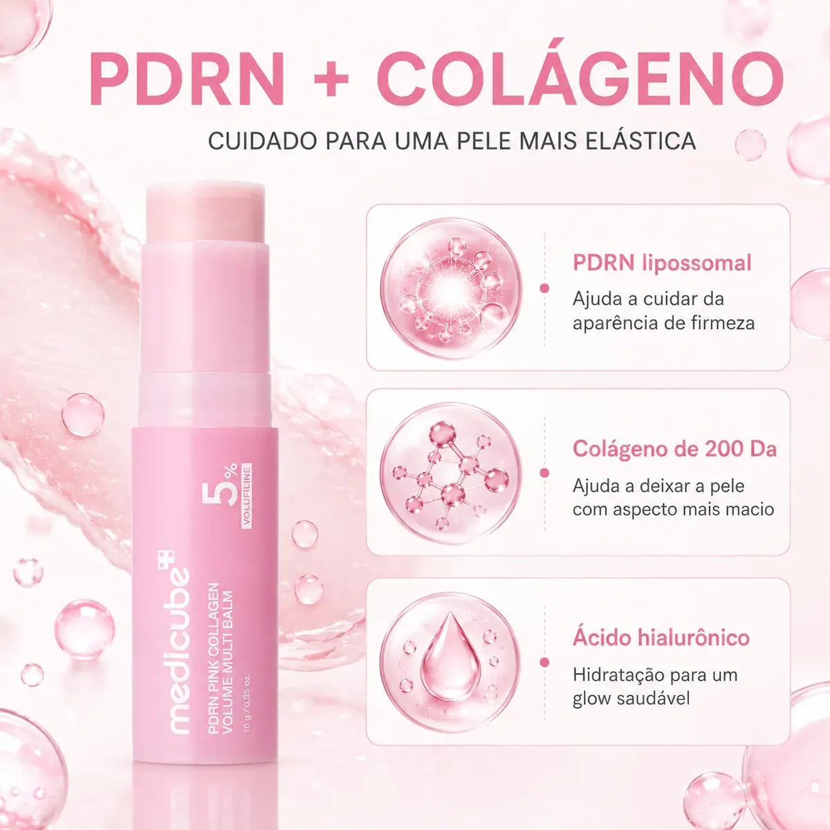 Medicube Pdrn Pink Collagen Balm Stick Anti-idade 10g