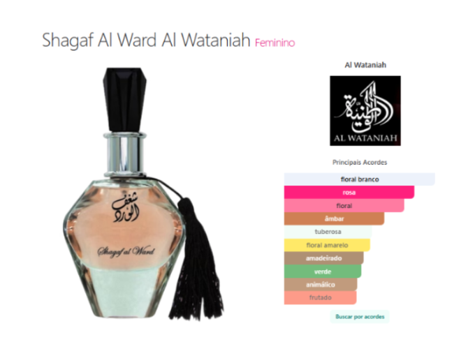 Shagaf Al Ward Al Wataniah Feminino 100ml Eau De Parfum